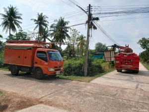 แก้ไขไฟฟ้าขัดข้อง ในพื้นที่ หมู่ที่ 4 บ้านโนนงาม ตำบลนาเรือง อำเภอนาเยีย จังหวัดอุบลราชธานี