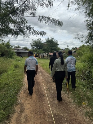 ลงพื้นพื้นที่รังวัดที่ราพัสดุ บริเวณ ศูนย์พัฒนาเด็กเล็กบ้านหินลาด